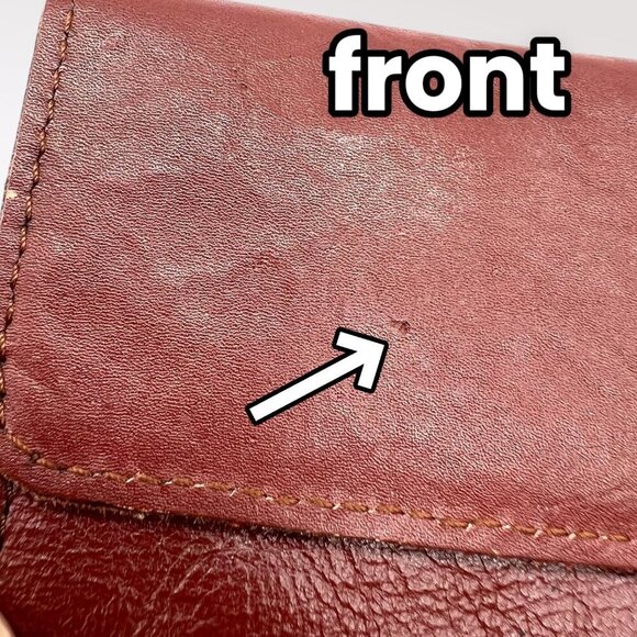 Vintage Genuine Leather Wallet Coin Purse Made In Brazil Bifold 80s 90s - Picture 8 of 10